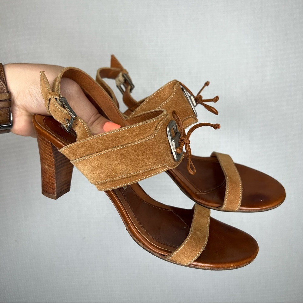 Fratelli Rossetti |‎ Size 9 Tan Leather Heels with Modern Silhouette